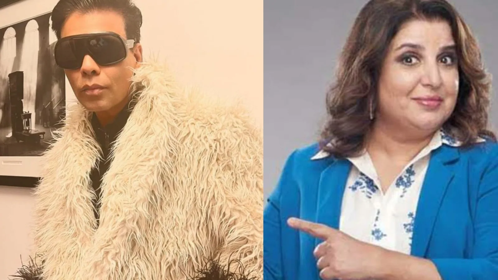 Karan Johar throws on a feathered jacket for photoshoot, Farah Khan hilariously roasts him for his ‘ostrich outfit’