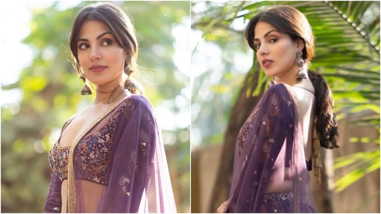Rhea Chakraborty is on her way to ‘become a butterfly’ in pretty purple lehenga, it costs ₹29k: Check out pics