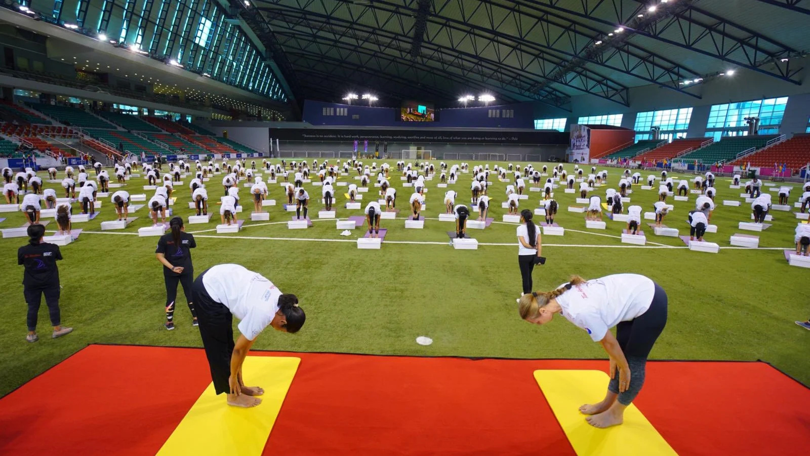 A world record at Qatar yoga event and PM Modi’s message