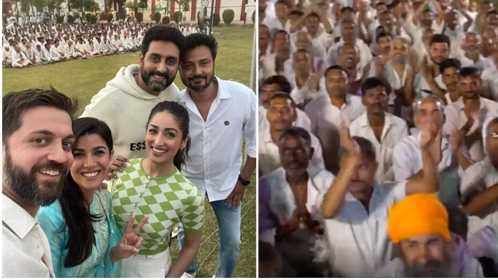 Abhishek Bachchan keeps his promise, screens Dasvi for inmates of Agra Central Jail. Watch