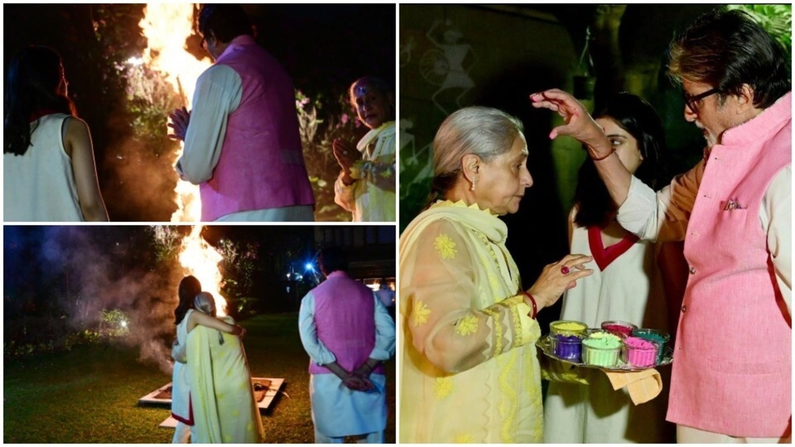 Amitabh Bachchan shares pics with Jaya Bachchan, Navya from ‘restricted’ Holi celebrations due to ‘passings’ in family