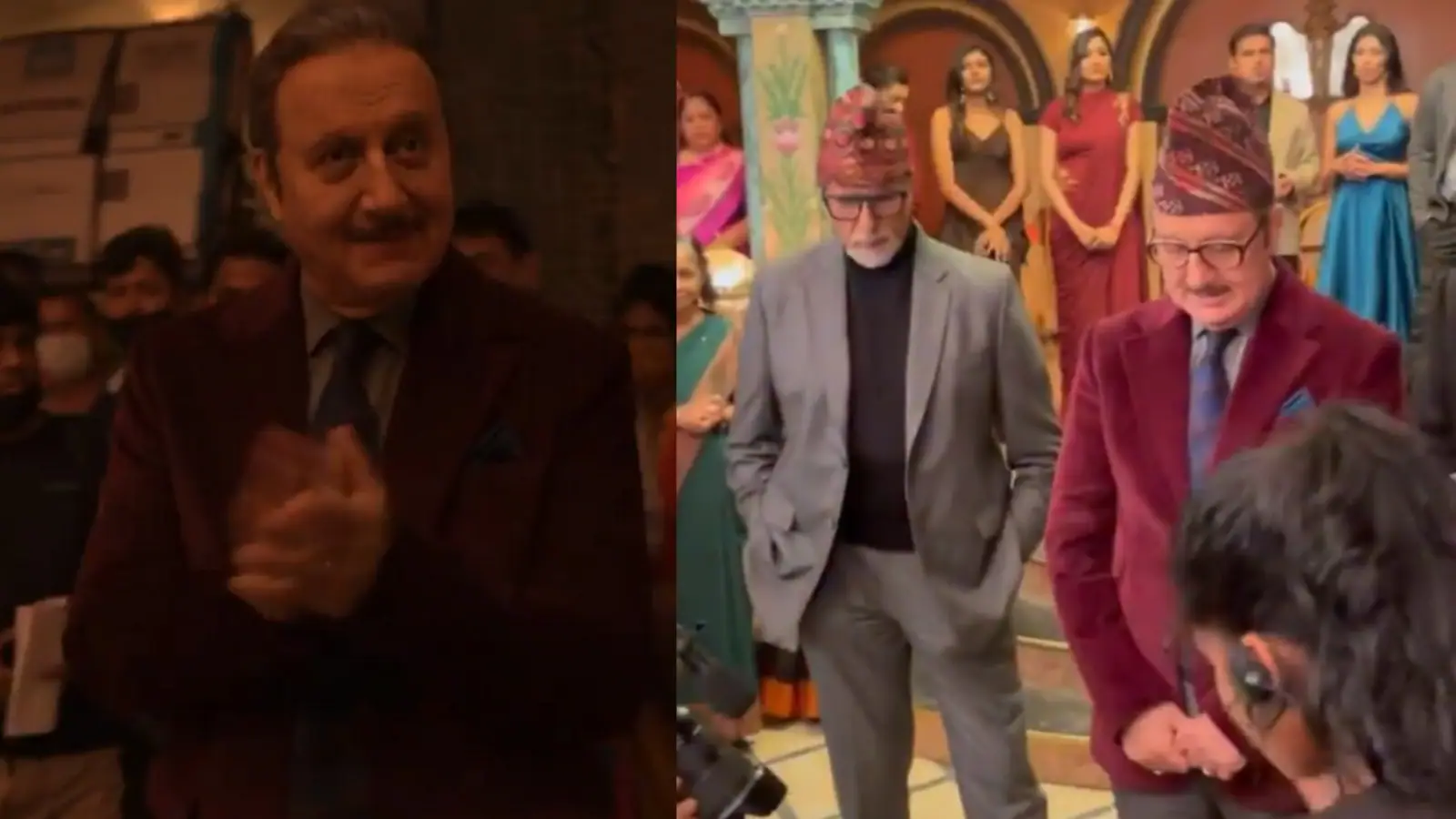 Anupam Kher shares glimpse of his birthday celebrations from Uunchai sets: ‘I feel blessed’. Watch