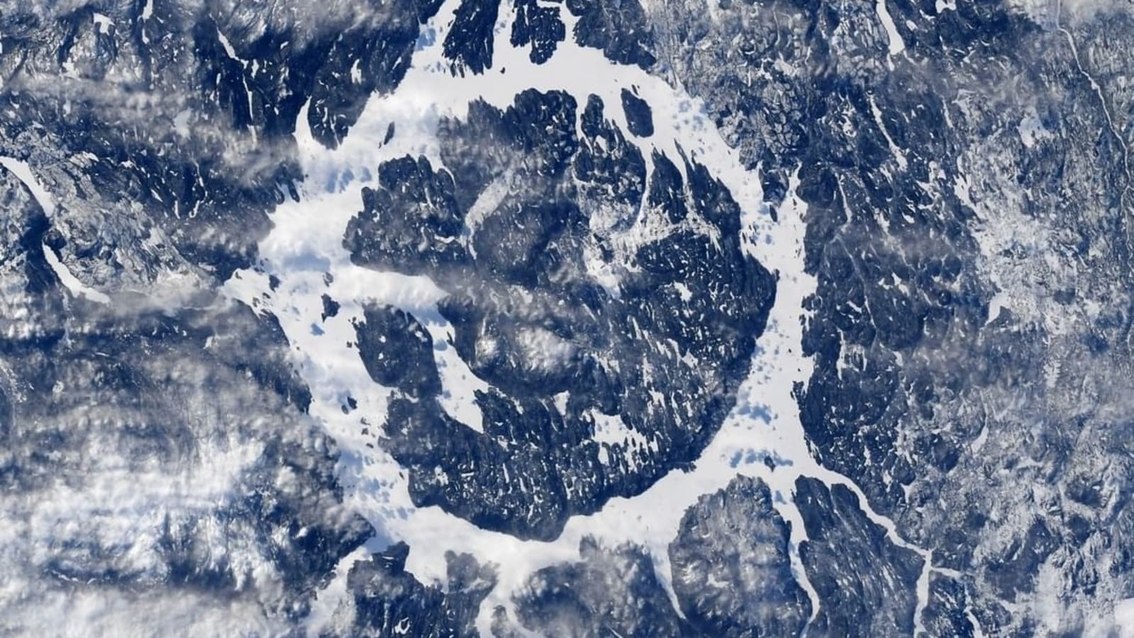 Astronaut takes pics of 214-million-year old geological structure on Earth from ISS