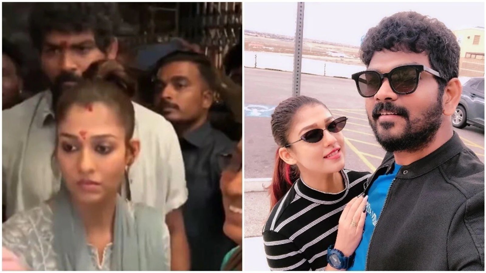 Fans wish Nayanthara and Vignesh Shivn a ‘happy married life’ as she is spotted visiting temple wearing ‘sindoor’. Watch