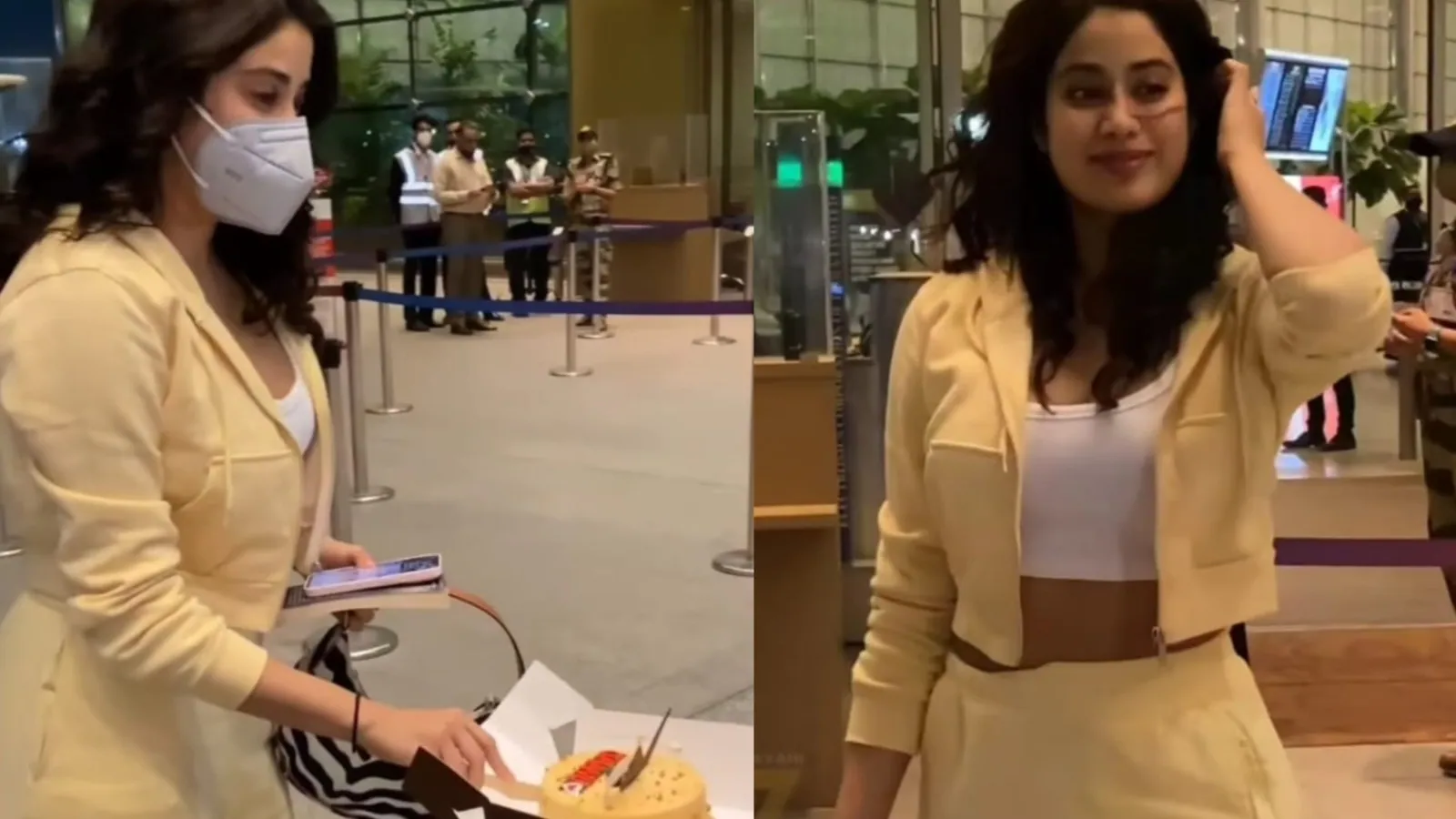 Janhvi Kapoor cuts cake with paparazzi at Mumbai Airport ahead of birthday, fans say ‘she is so humble and sweet’