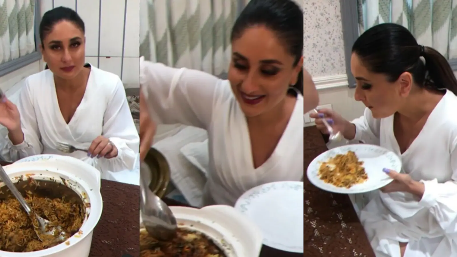 Kareena Kapoor and her crew feast on biryani, plan to eat moong dal halwa next, Rakhi Sawant says ‘mujhe bhi do’. Watch