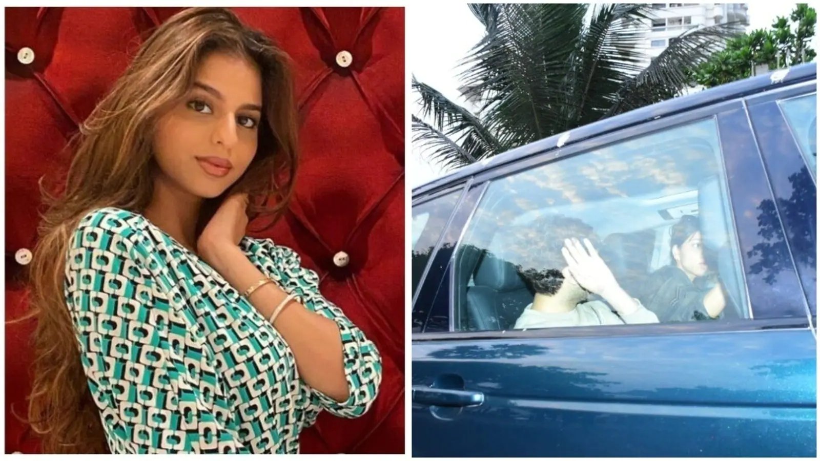 Shah Rukh Khan’s daughter Suhana Khan hides face from paparazzi as she is spotted outside Mannat with a friend. See pics