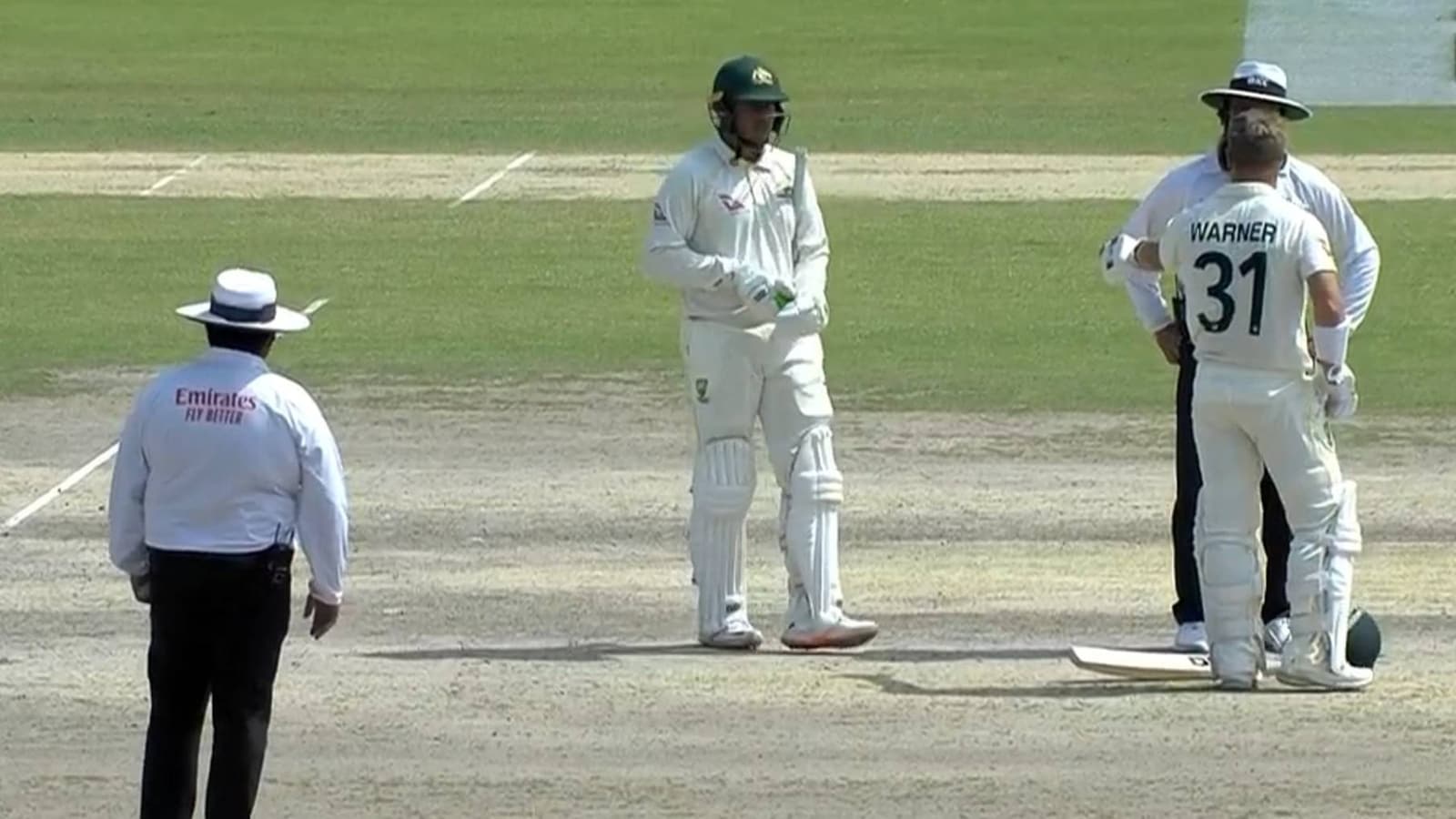 ‘Show me the rule book. I won’t start until you do’: Stump mic captures Warner’s heated exchange with umpire – WATCH