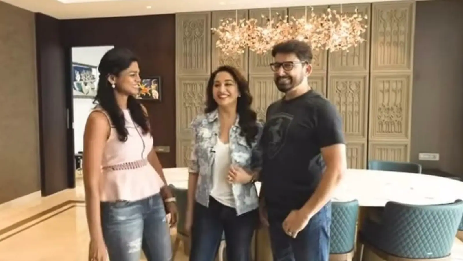 Step inside Madhuri Dixit and Dr Shriram Nene’s new Worli home as they give a video tour