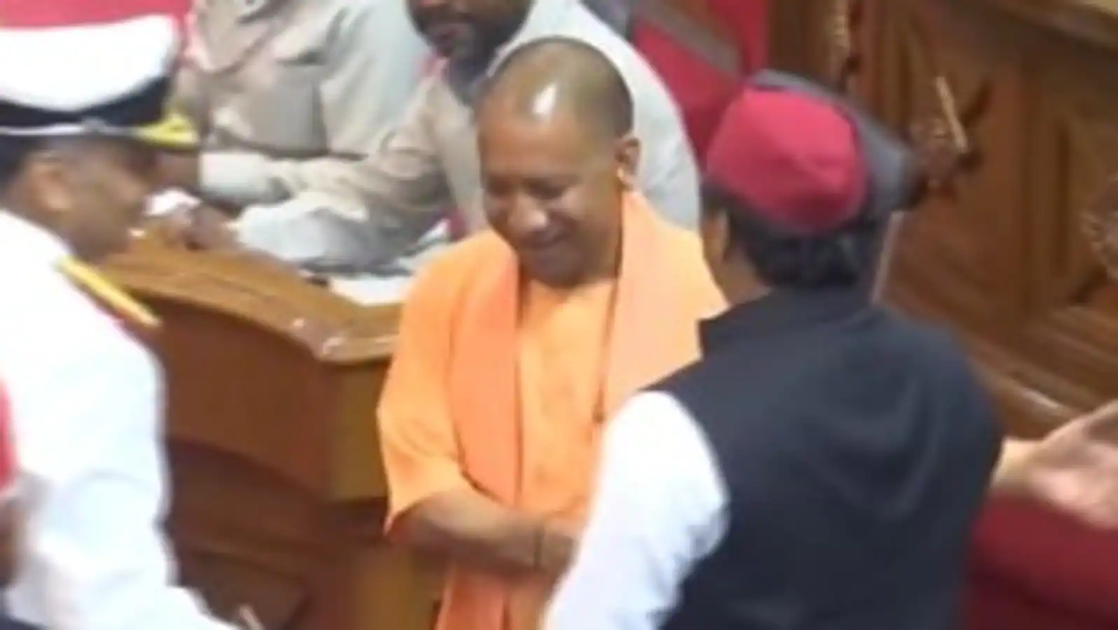Video: Moment where Yogi, Akhilesh Yadav greeted each other with a smile