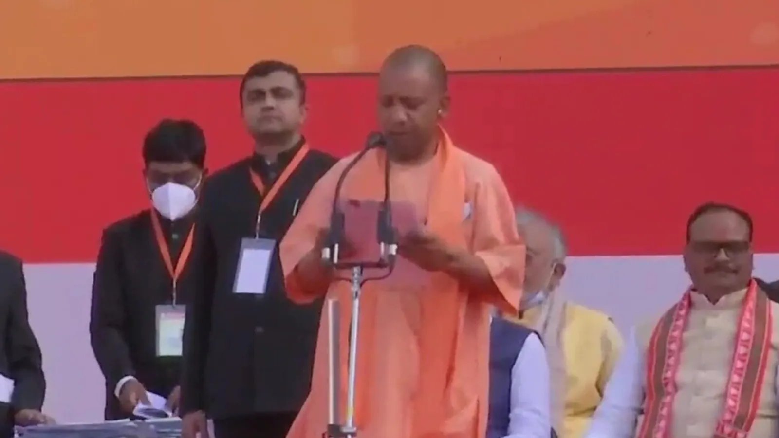 Yogi Adityanath takes oath as UP chief minister for second time