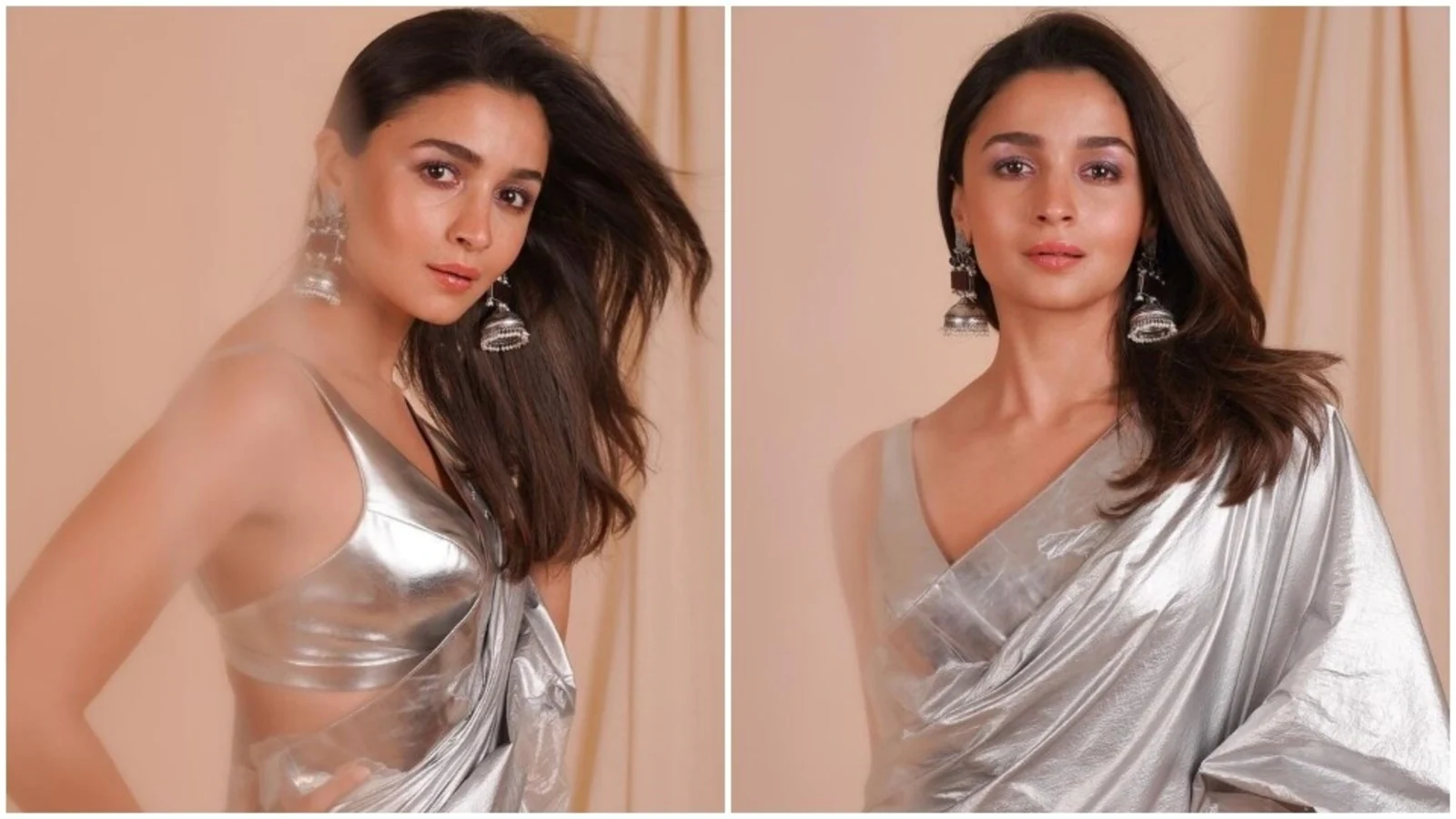 Alia Bhatt wears ₹25k silver saree and sleeveless blouse to ITA Awards, leaves Internet divided: Check out pics