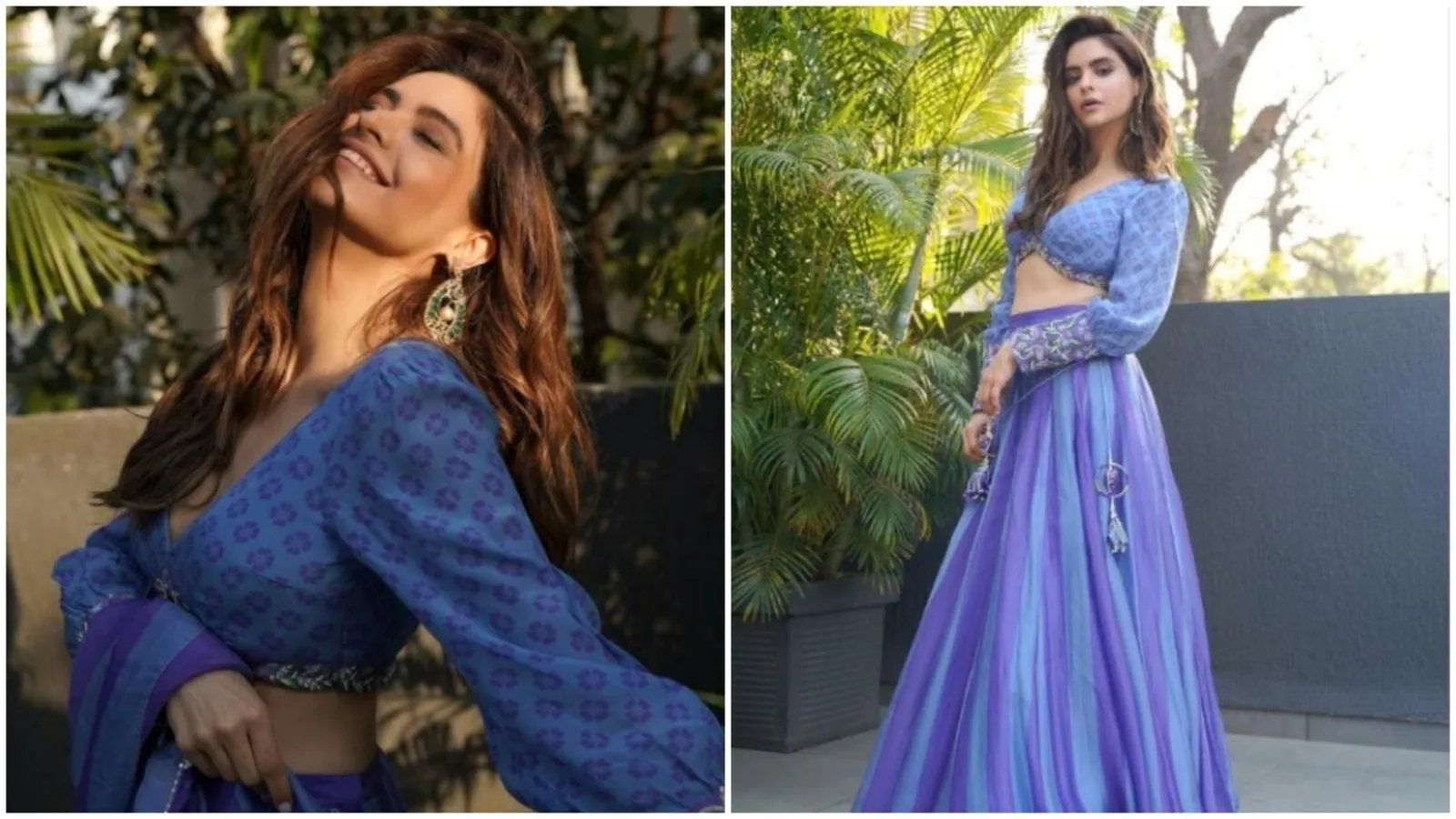 Aamna Sharif, in a blue lehenga, is giving us major bridesmaid fashion goals