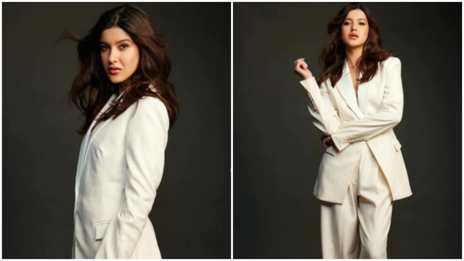 Shanaya Kapoor, in a pant suit, is painting Instagram white