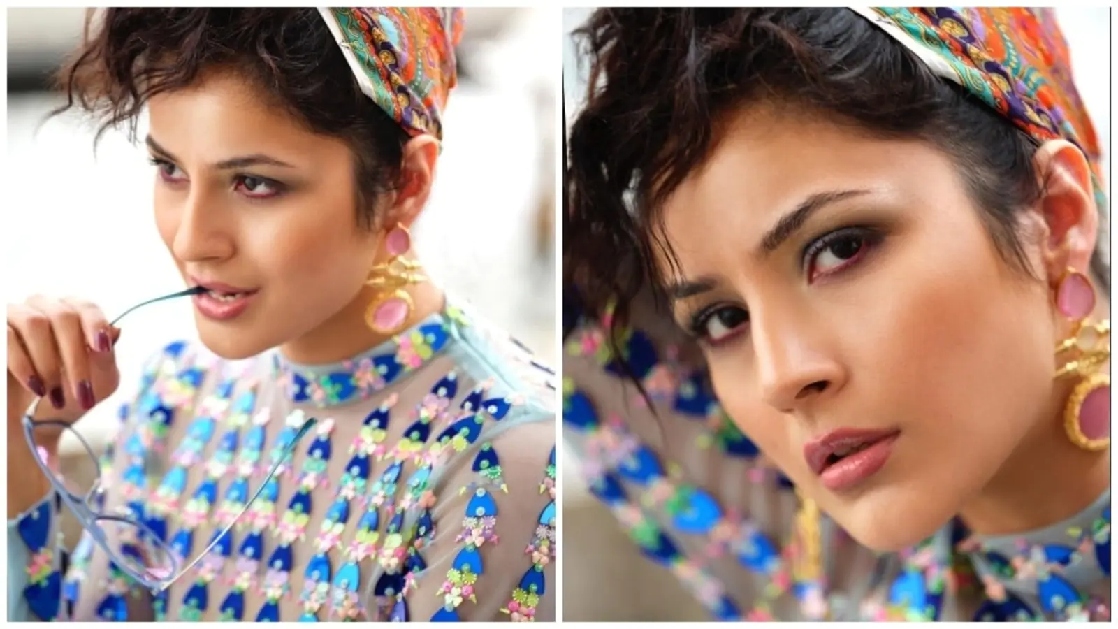 Shehnaaz Gill’s latest photoshoot in embroidered nude dress is all about retro vibes: Check out photos