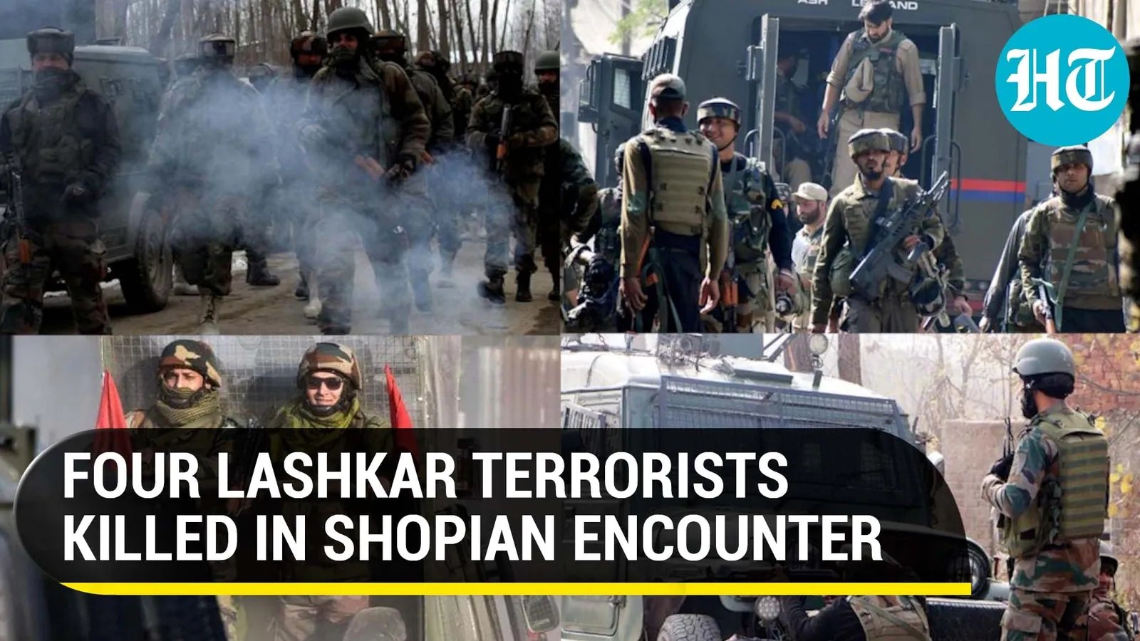 4 terrorists killed in encounter; 3 Army men die in accident on way to gunfight