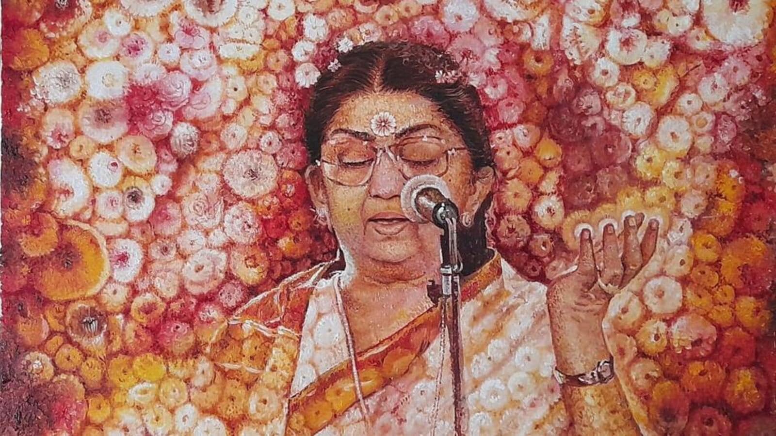 Artist Ramkripal Namdeo gives an artistic tribute to the Nightingale of India – Lata Mangeshkar