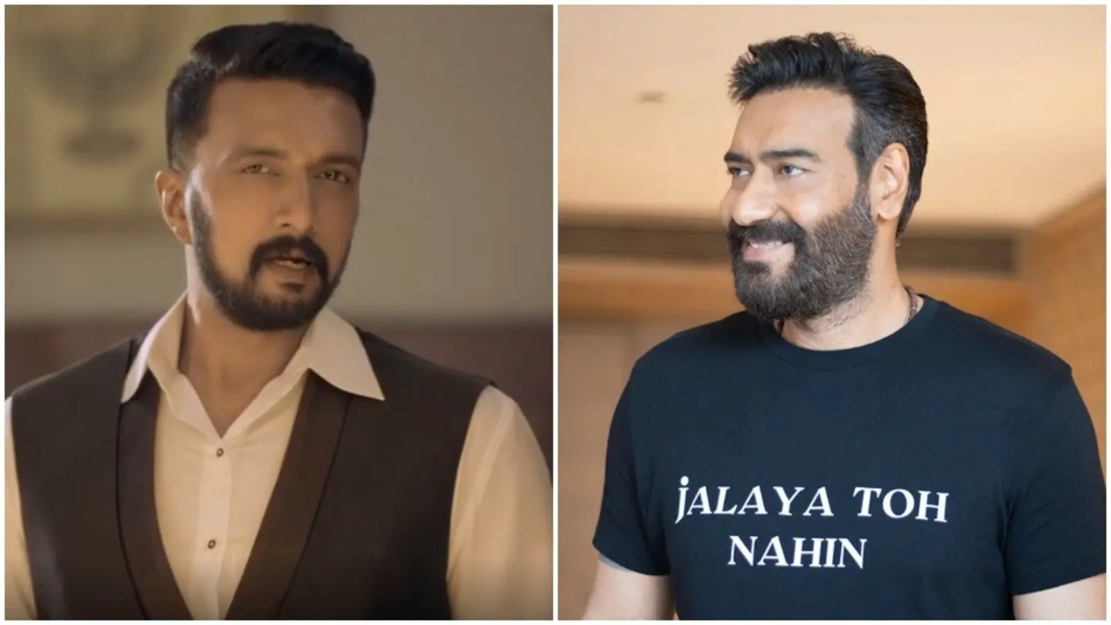 Ajay Devgn reacts to Kiccha Sudeep’s ‘Hindi isn’t our national language’ comment: ‘Why do you dub your films in Hindi?’