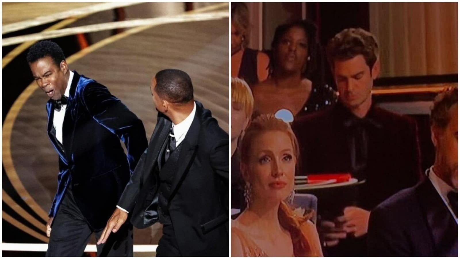 Andrew Garfield reveals who he was texting in viral pic after Will Smith slapped Chris Rock at the Oscars