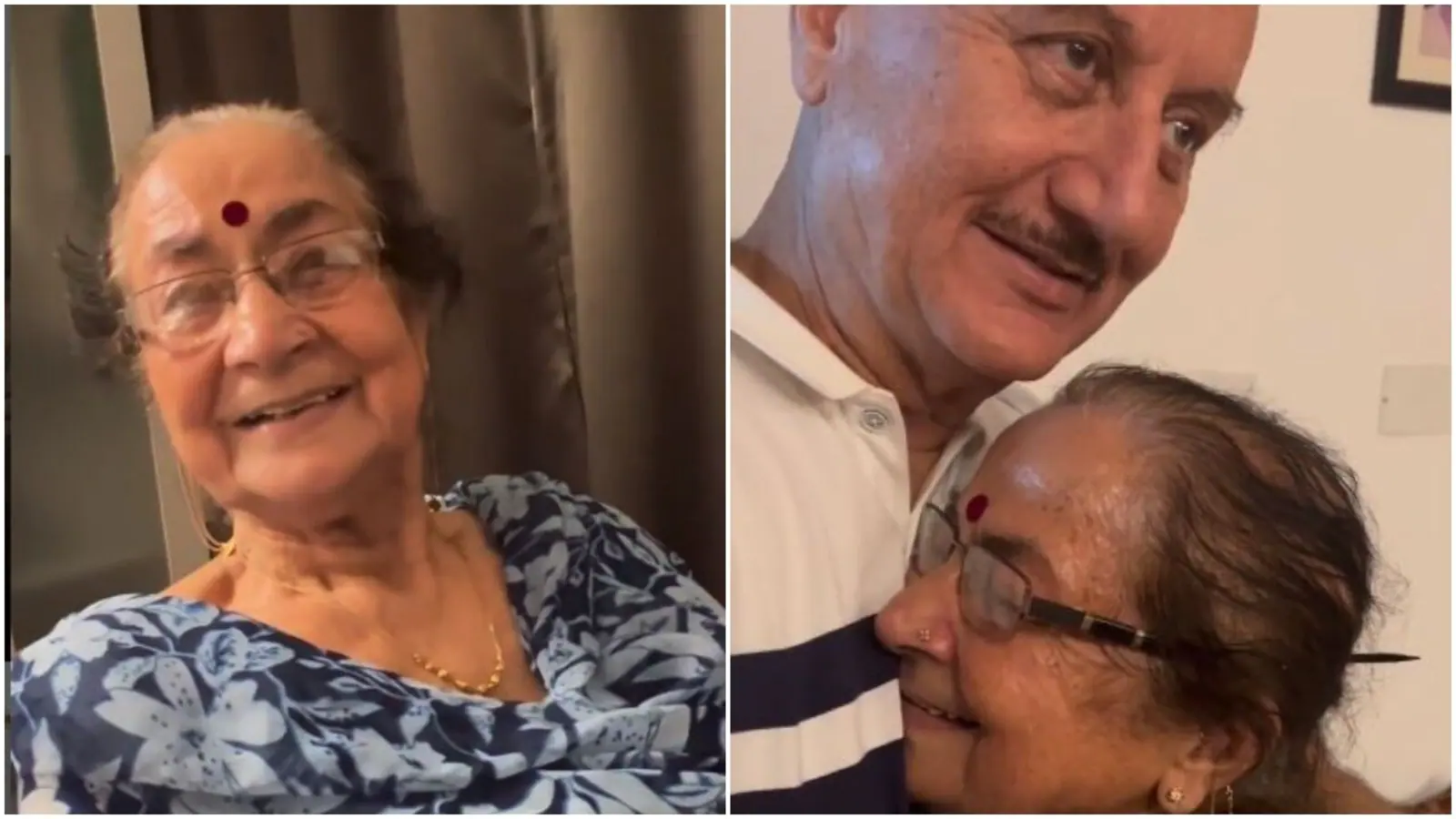 Anupam Kher pays mom surprise visit after wrapping Uunchai shoot in Delhi, fans love their ‘adorable’ bond. Watch video