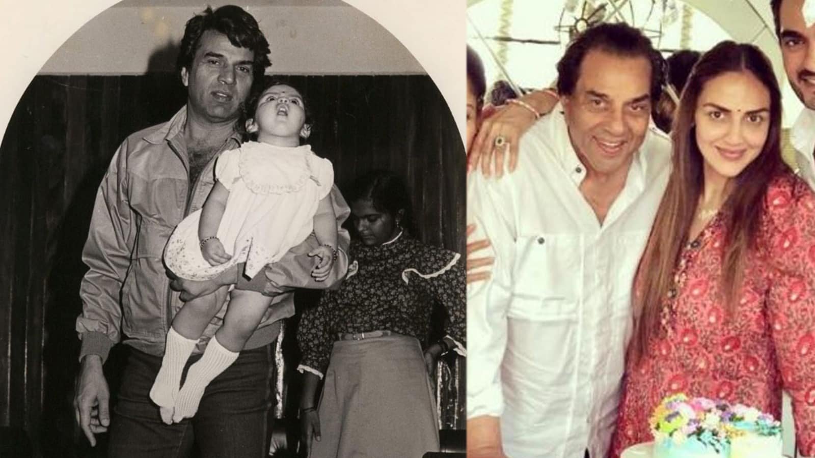 Dharmendra looks dapper as he holds his ‘cub’ Esha Deol in her childhood pic, fan says ‘what a looker’