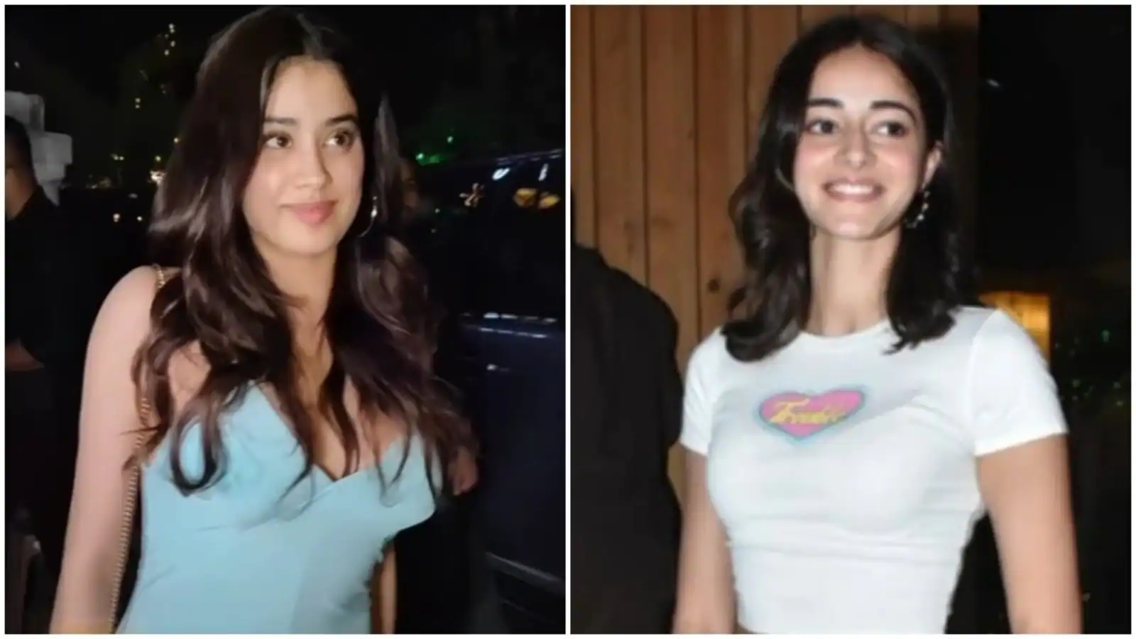 Janhvi Kapoor, Ananya Panday, and Shanaya Kapoor step out for dinner date; fans wonder if they discussed Ishaan Khatter