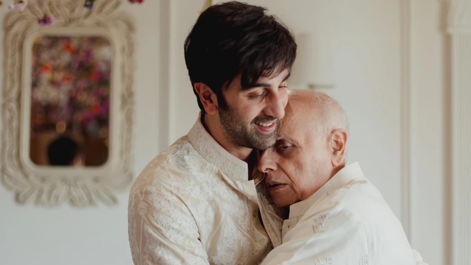 Ranbir Kapoor hugs emotional father-in-law Mahesh Bhatt in new pics from wedding day. See here