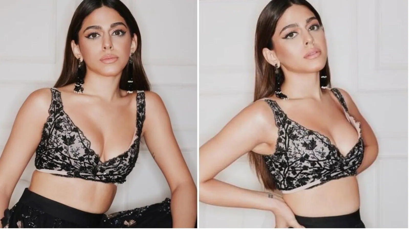 Alay F in ₹1 lakh black tie-up blouse and lehenga set looks bombshell for new photoshoot: See pics