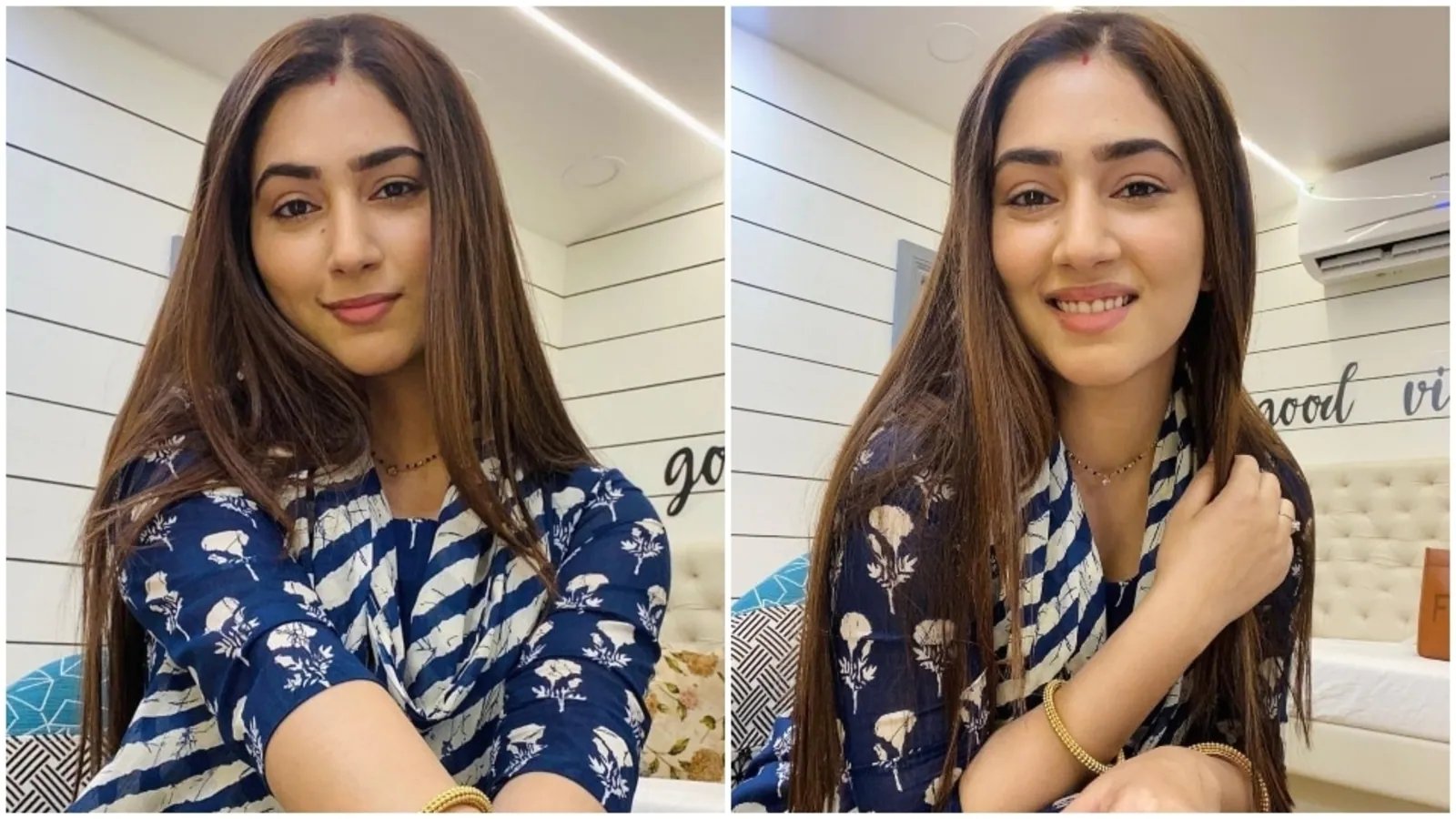 Disha Parmar is all about the subtle elegance in printed blue suit, Rahul Vaidya reacts: Check out pics