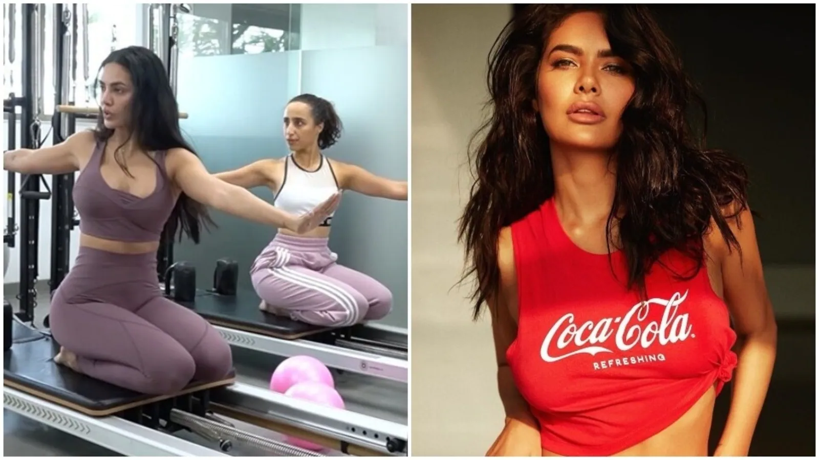 Esha Gupta’s weekend Pilates routine features fun exercises with a Props Ball: Watch video here