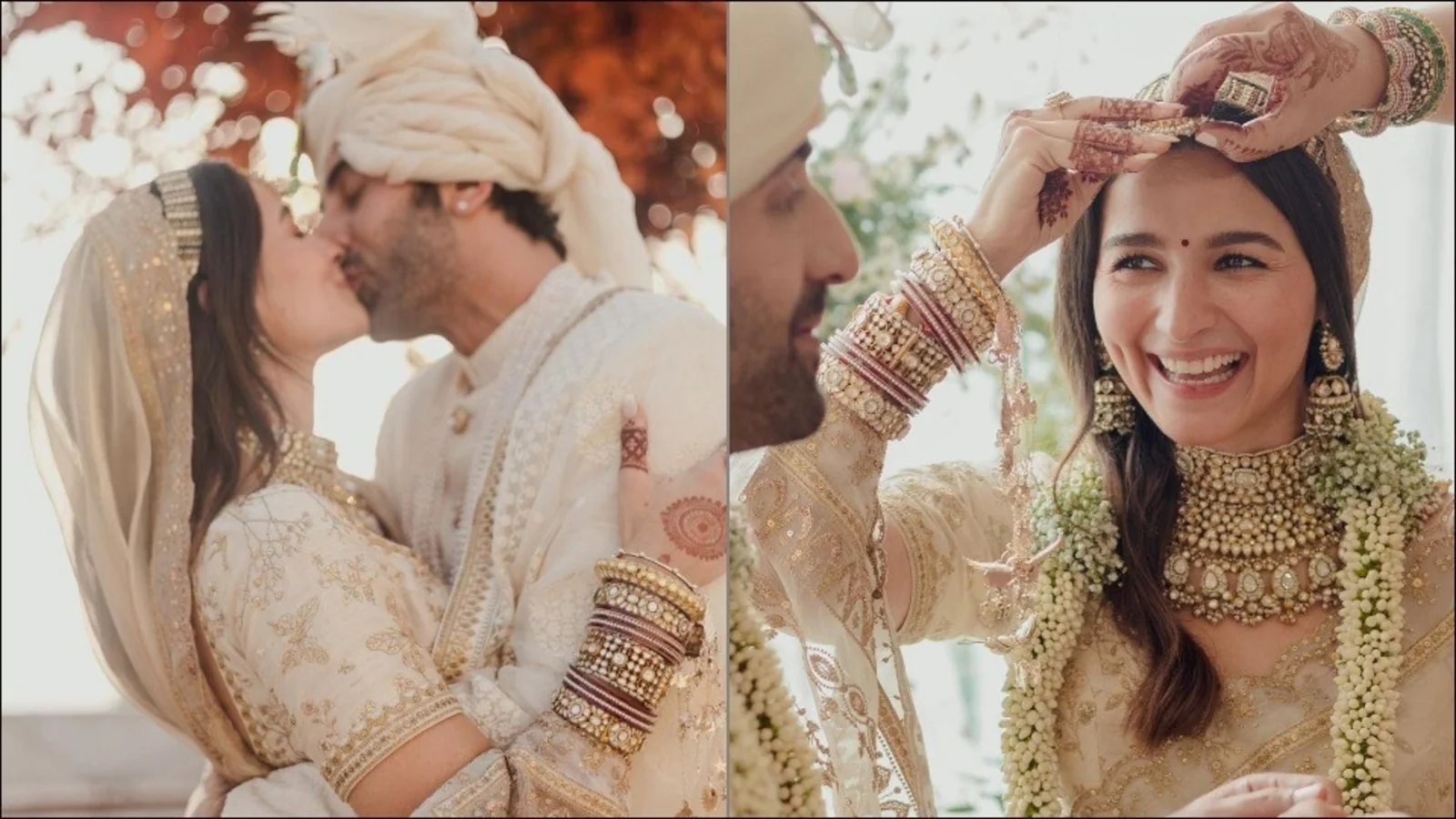Alia Bhatt ditches bridal red lehenga for Sabyasachi sari, marries Ranbir Kapoor