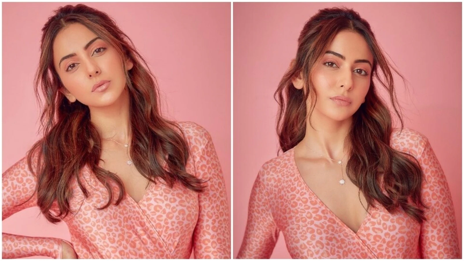 Rakul Preet channels ‘Pink Panther’ energy in printed bodysuit and flared pants for Runway 34 promotions: Check out pics
