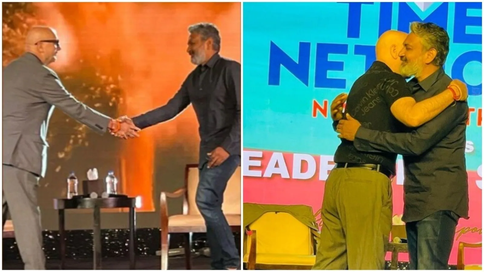 Anupam Kher shares picture of ‘blockbuster handshake’ with SS Rajamouli after RRR, The Kashmir Files success
