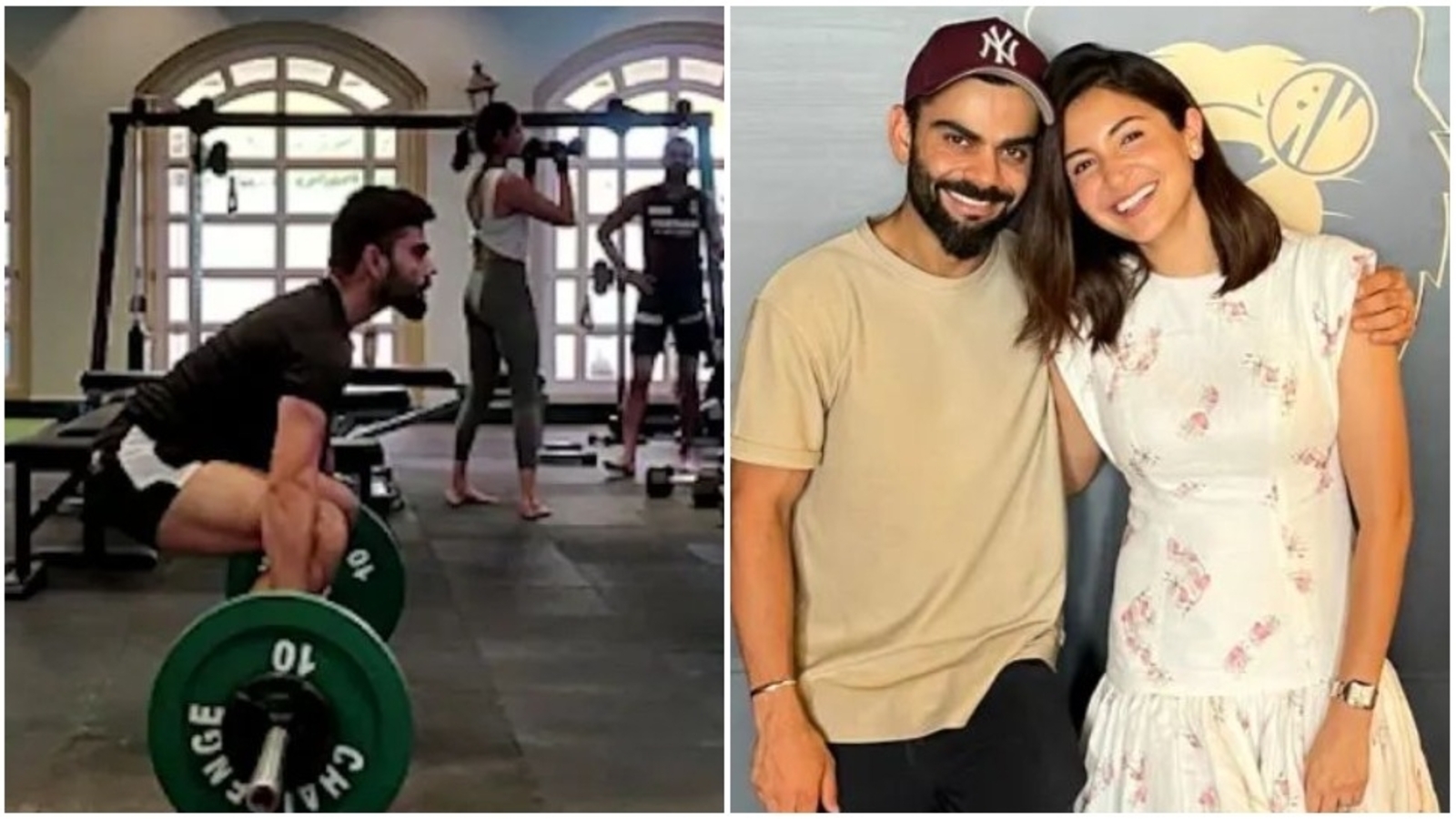Anushka Sharma reacts as husband Virat Kohli calls her his ‘favourite’ while they work out together. Watch