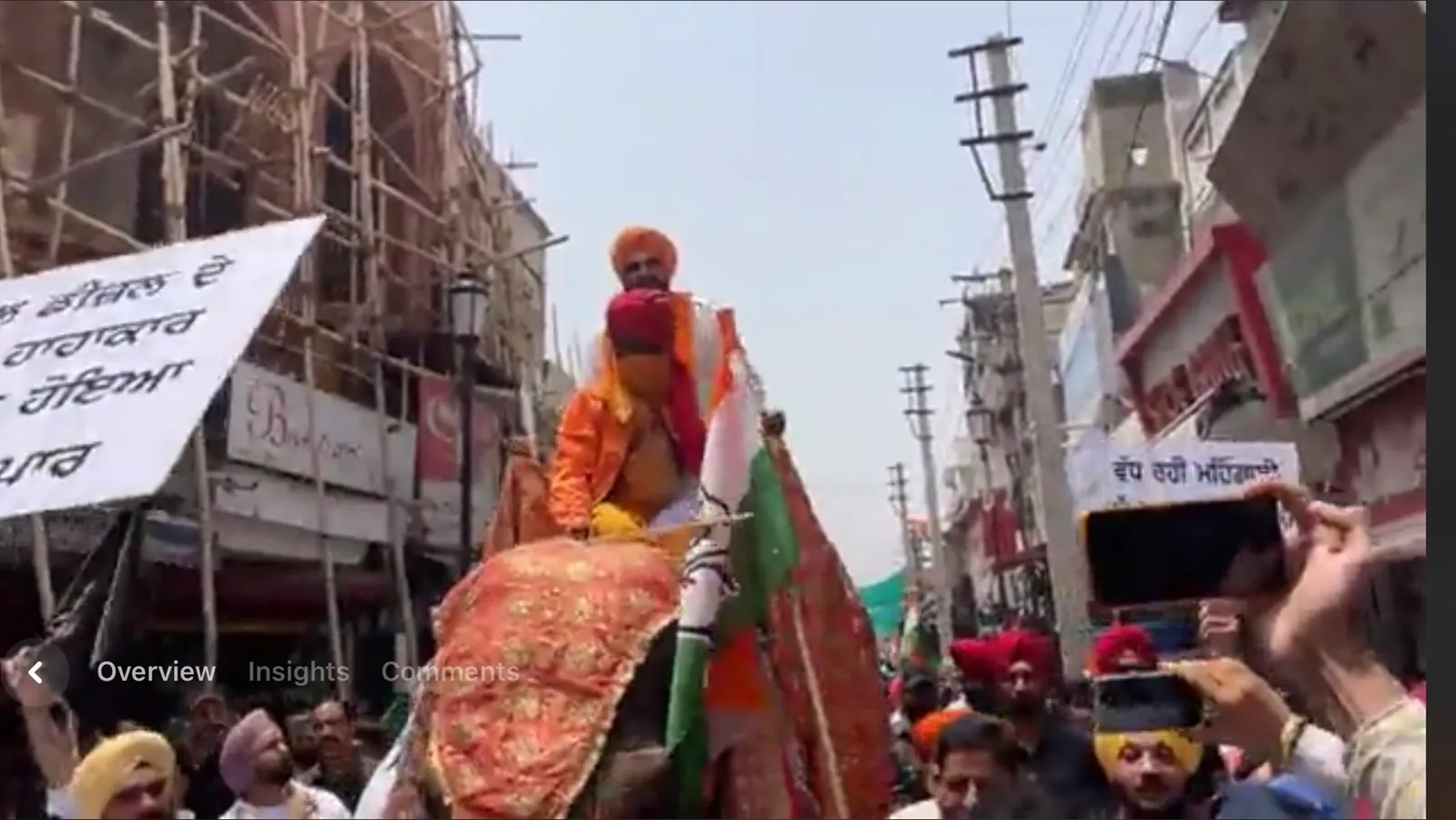 Navjot Singh Sidhu rides elephant in Patiala to protest against rising inflation