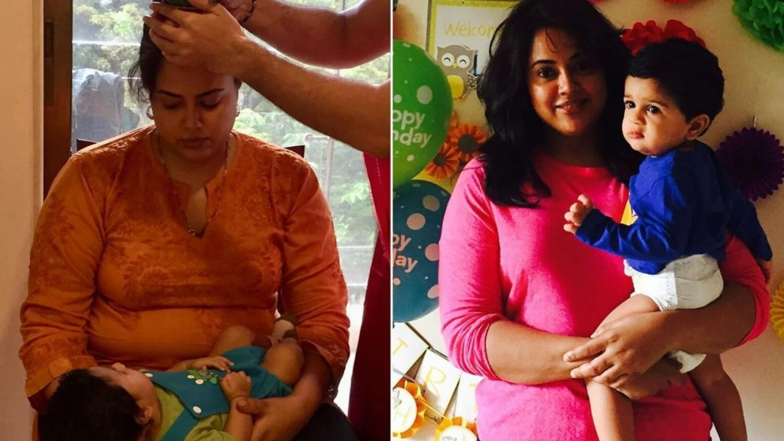 Sameera Reddy shares pics from when she was going through postpartum stress: ‘I couldn’t feel happy’