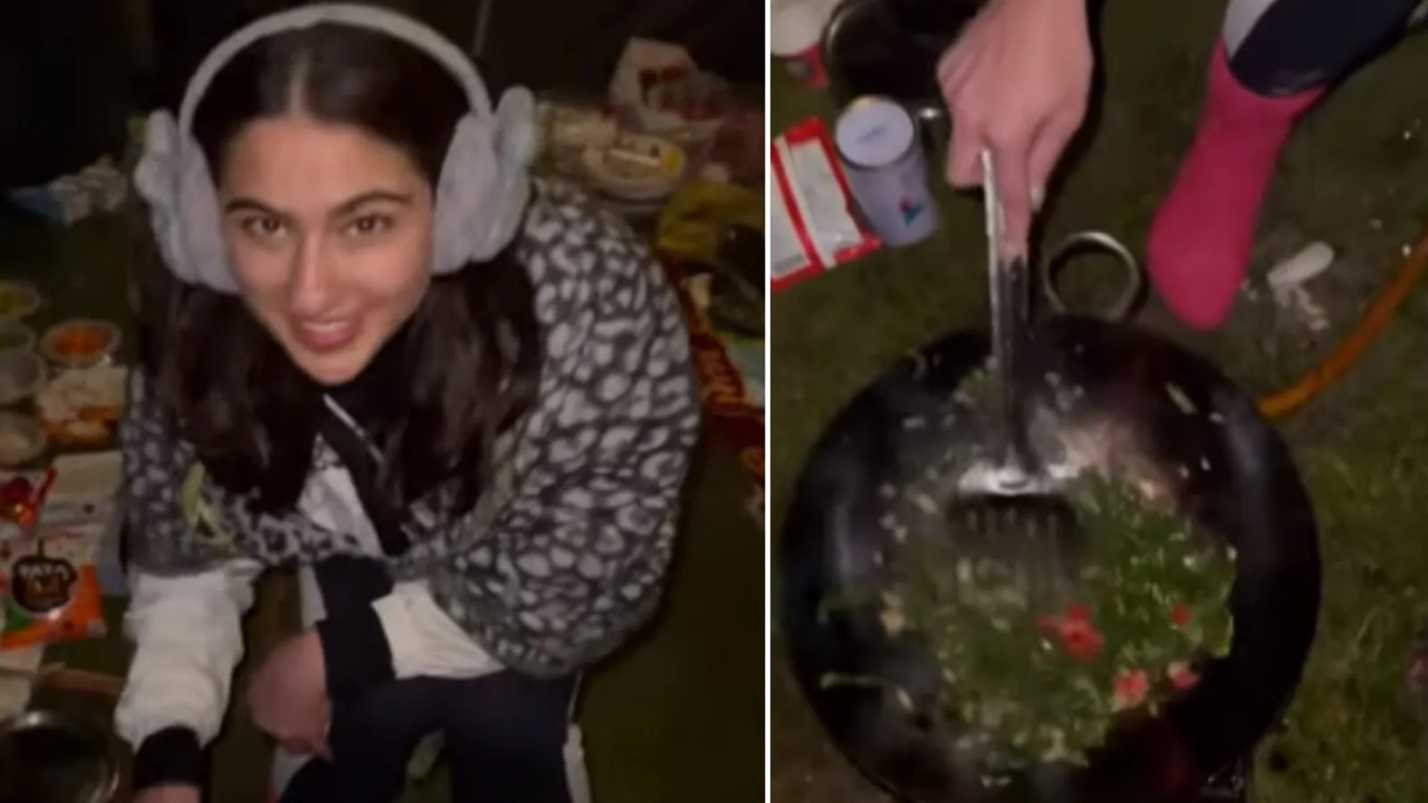 Sara Ali Khan cooks dinner at campsite in Kashmir’s Pahalgam, fans ask ‘what’s on menu’. Watch