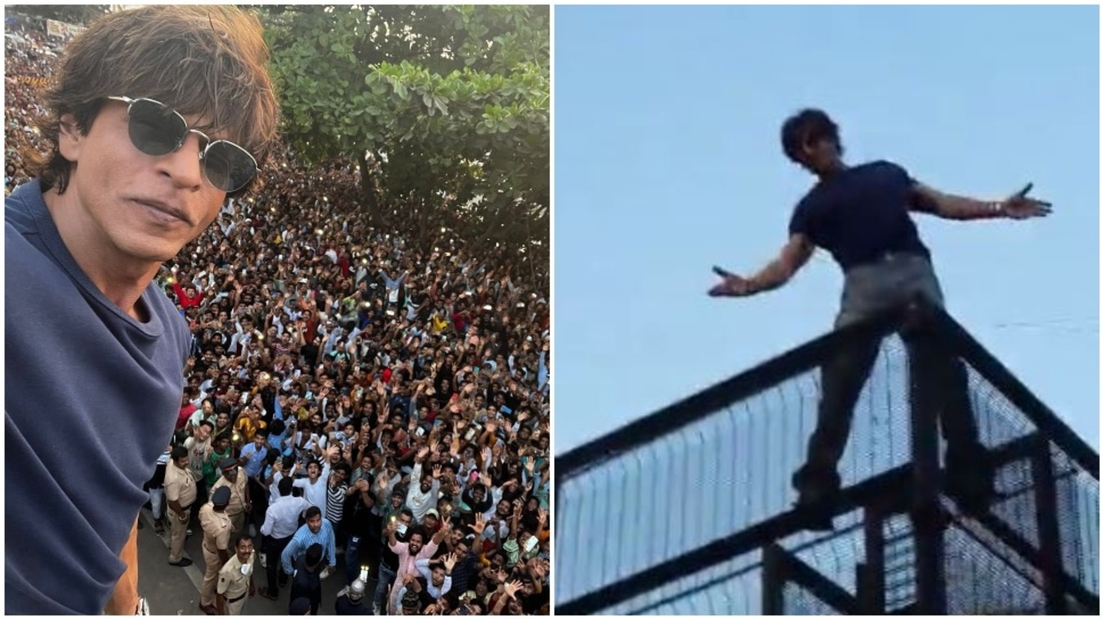 Shah Rukh Khan greets cheering fans outside Mannat on Eid for first time in two years, fans call it ‘perfect Eidi’