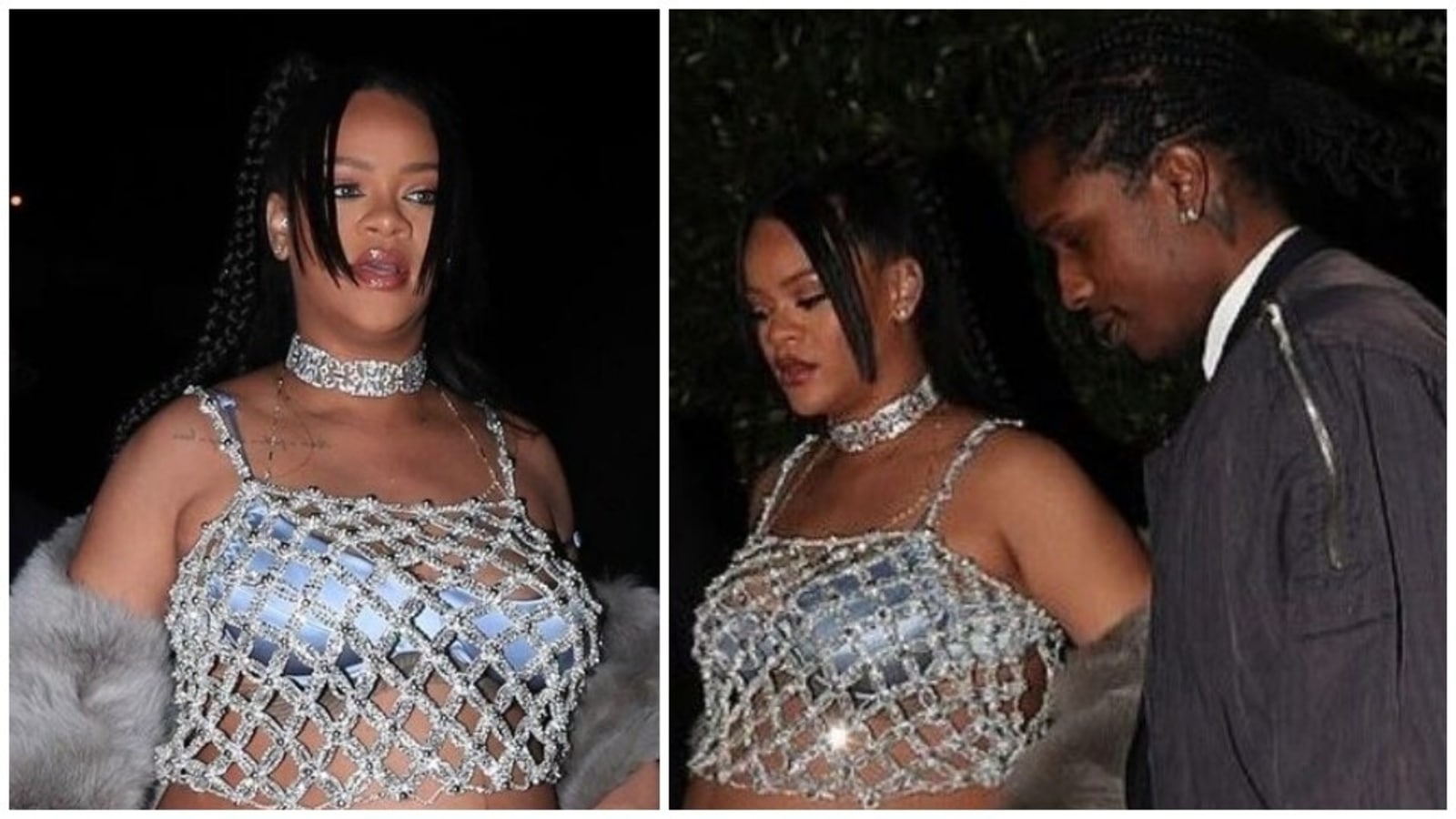 Rihanna in see-through crystal top and mini skirt flaunts baby bump, wins pregnancy fashion with A$AP Rocky: See pics