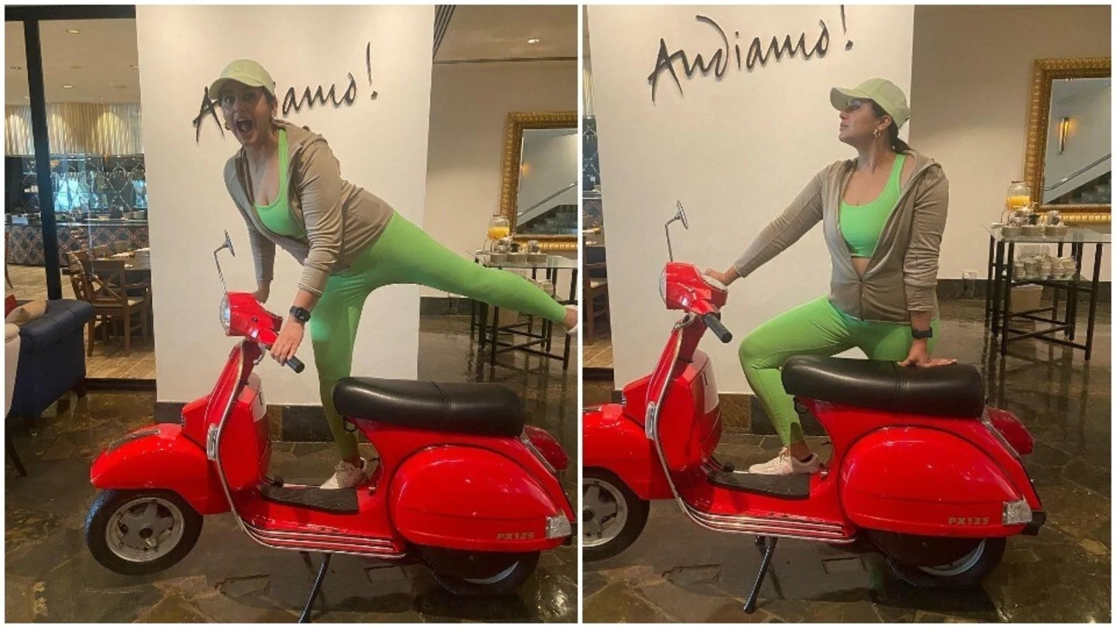 Huma Qureshi flaunts her goofy side as she gives life lesson through latest Instagram post in green activewear set