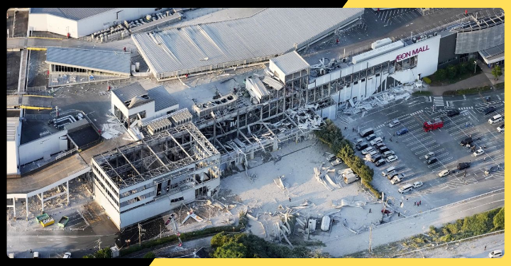 Magnitude 7.1 Quake Rocks Japan as Massive Blast Devastates Busy Shopping Mall